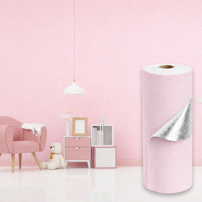 온아름 방수방습 3D입체 셀프 단열벽지, 라이트핑크
