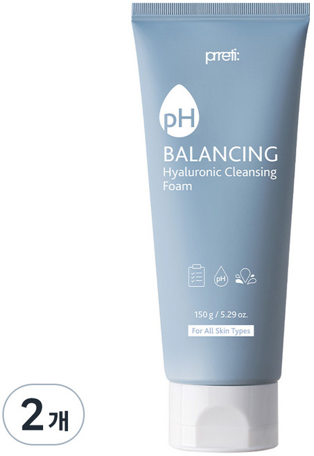 프레티 약산성 히알루로닉 클렌징 폼, 150g, 2개