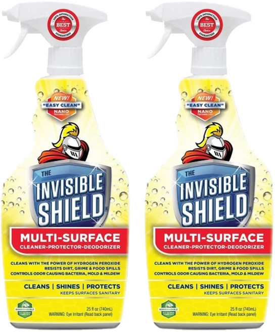 INVISIBLE SHIELD 奈米撥水亮光清潔劑 多用途抗菌除臭型, 740ml, 2瓶