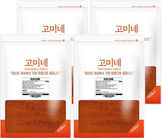 고미네 치자가루, 500g, 4개