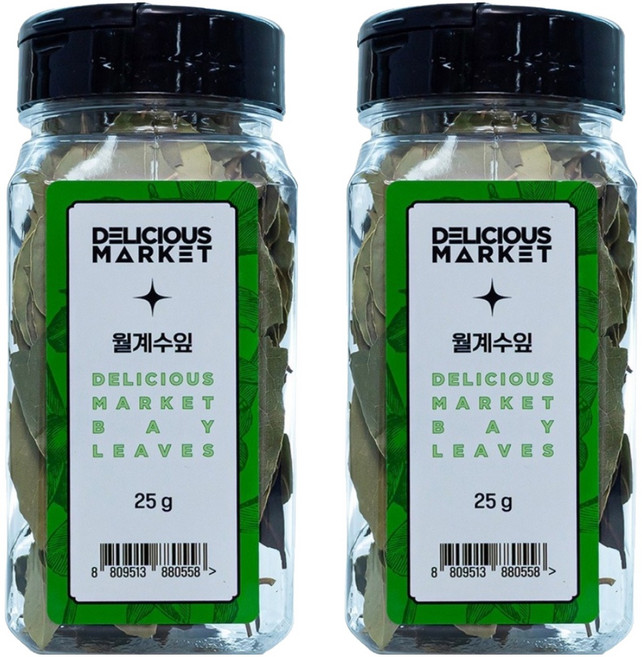 딜리셔스마켓 월계수잎 향신료, 25g, 2개