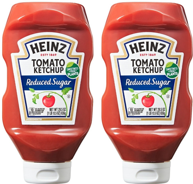 하인즈 리듀스드 슈가 토마토 케찹, 836g, 2개