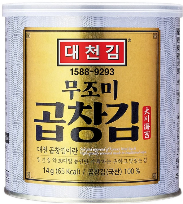 대천김 무조미 곱창캔김, 14g, 1개