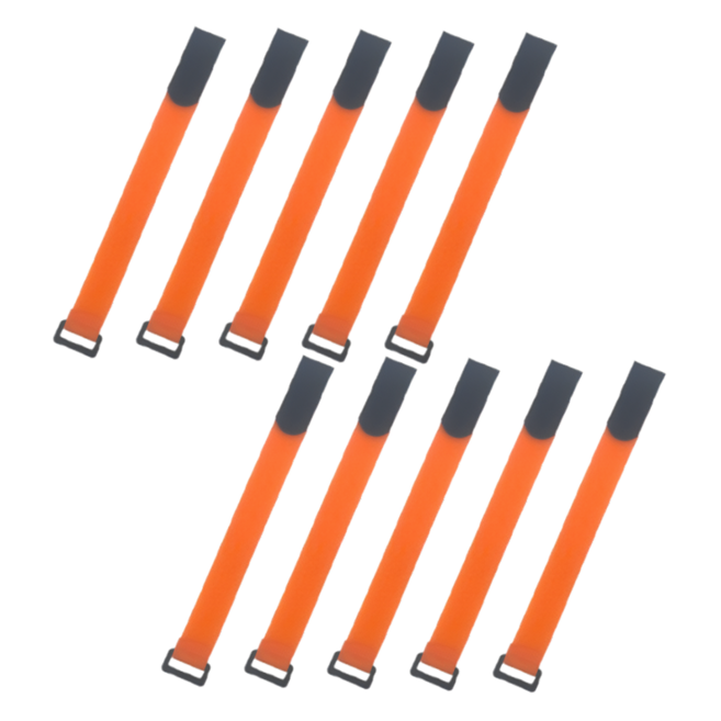 루미에도르 튼튼한 버클 벨크로 테이프, 10개, 오렌지