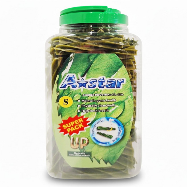 A star 多效螺旋五星棒潔牙零食 18週以上幼犬/成犬/老犬適用 S, 原味, 1.9kg, 1罐