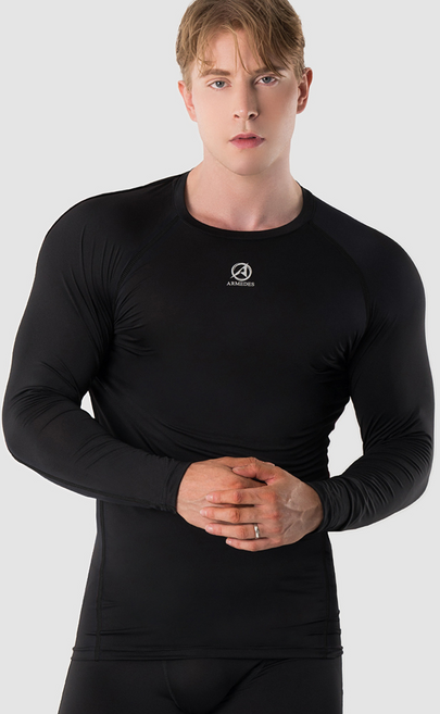 아르메데스 남성용 테크핏 긴팔 축구 야구 등산 라이딩 트래킹 베이스레이어 언더레이어 상의 AR-141