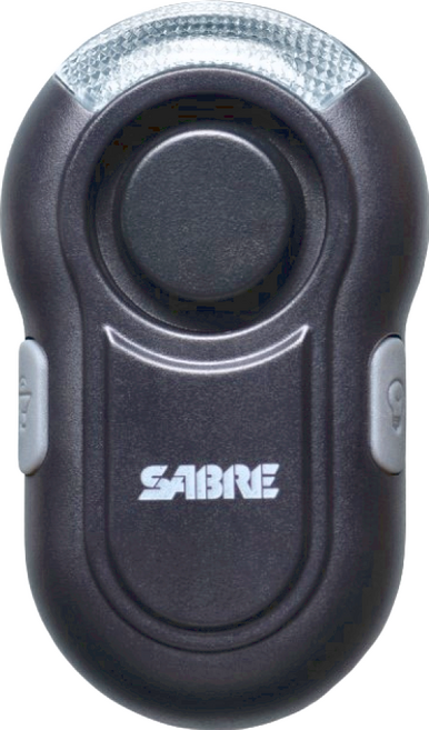 SABRE 沙豹 個人警報器 帶夾子和LED燈 120分貝警報聲 包括LR44電池, 1個