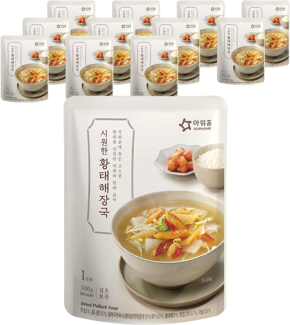 아워홈 시원한 황태해장국, 300g, 12개