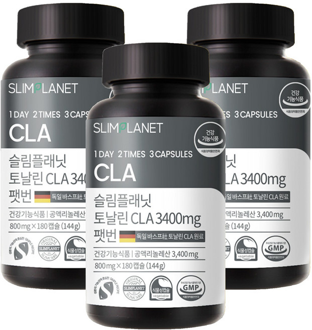 슬림플래닛 토날린CLA 3400mg 팻번, 180정, 3개