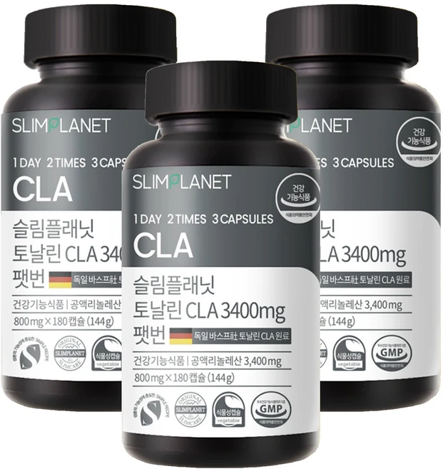 슬림플래닛 토날린CLA 3400mg 팻번, 180정, 3개 - 쿠팡