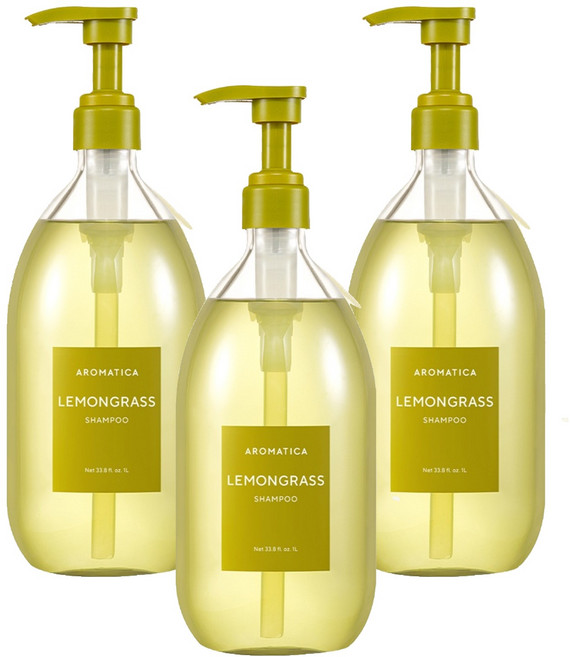 아로마티카 레몬그라스 탈모케어 샴푸, 1L, 3개