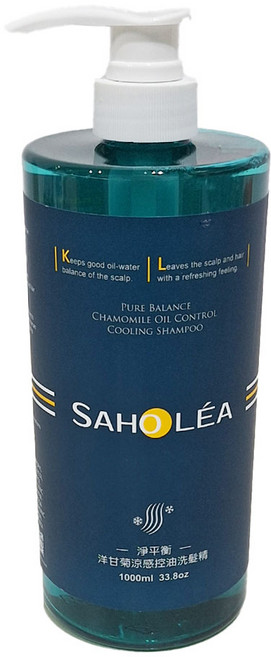 SAHOLEA 森歐黎漾 淨平衡洋甘菊涼感控油洗髮精, 1L, 1瓶