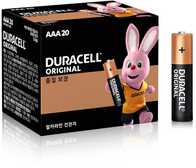 듀라셀 오리지널 AAA 건전지, 20개입, 1개