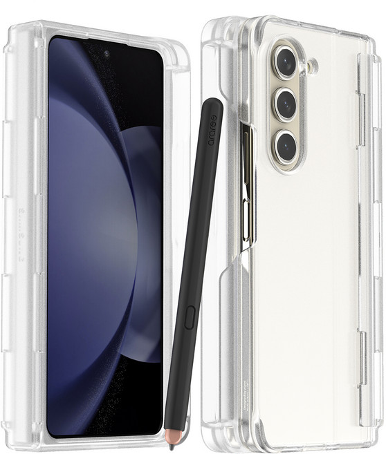 아라리 투명 힌지보호 풀커버 S펜 수납휴대폰 케이스 누킨 360P