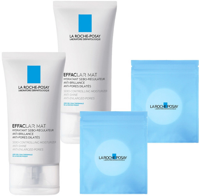 라로슈포제 에빠끌라 MAT 세보컨트롤링 모이스춰라이저 + 화장솜 30매, 40ml, 2개