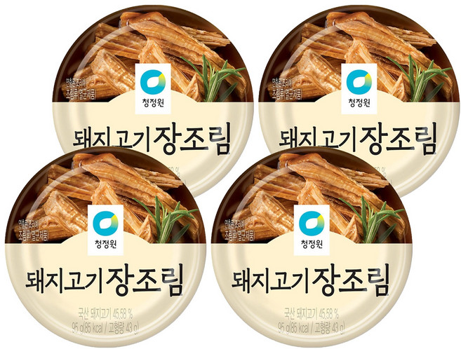 청정원 돼지고기 장조림, 95g, 4개