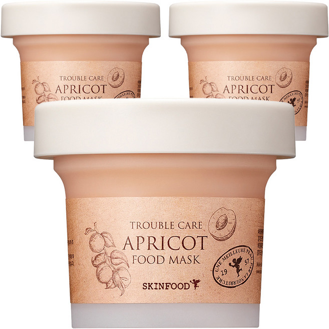 스킨푸드 살구 푸드 마스크 120g, 1개입, 3개