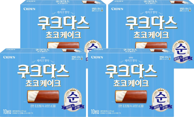 쿠크다스 쵸코케이크, 202g, 4개