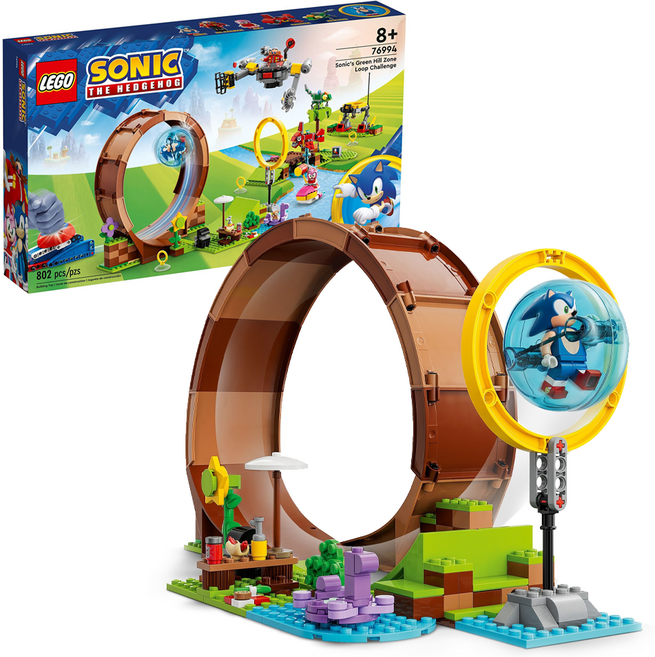 LEGO 76994 音速小子系列, 音速小子的碧山區域環形挑戰 多色, 1盒