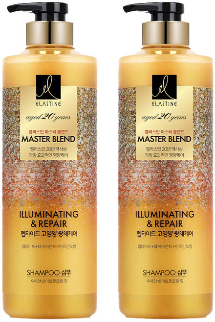 엘라스틴 마스터 블렌드 펩타이드 고영양 샴푸 화이트 플로럴향, 770ml, 2개