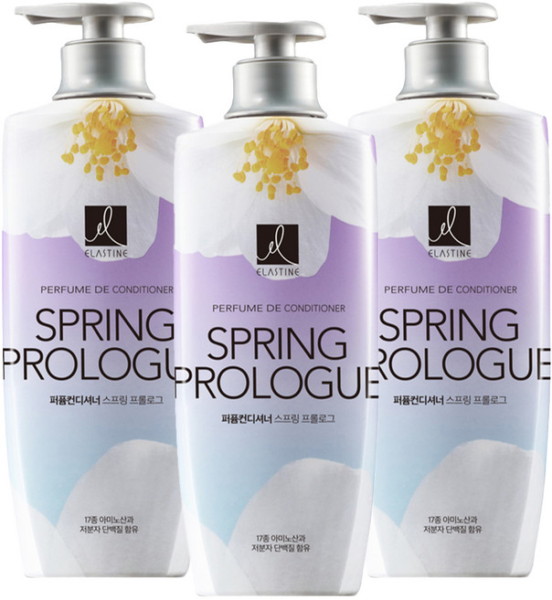 엘라스틴 퍼퓸 컨디셔너 스프링 프롤로그향, 600ml, 3개
