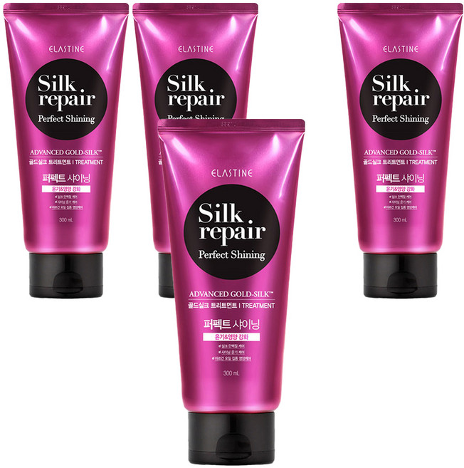 엘라스틴 실크리페어 퍼펙트 샤이닝 골드실크 트리트먼트, 300ml, 4개