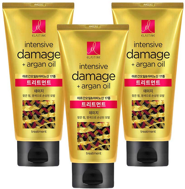 엘라스틴 아르간오일 데미지 헤어트리트먼트, 300ml, 3개