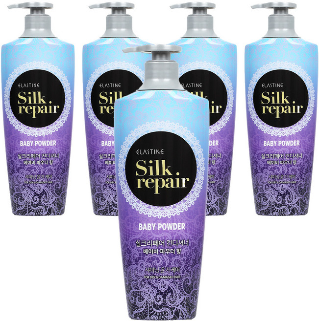 엘라스틴 실크 리페어 컨디셔너 베이비 파우더향, 550ml, 5개