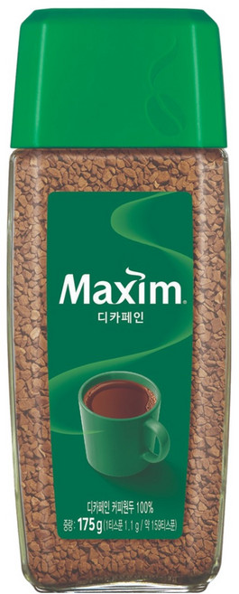 맥심 디카페인 커피원두 병, 175g, 1개입, 1개