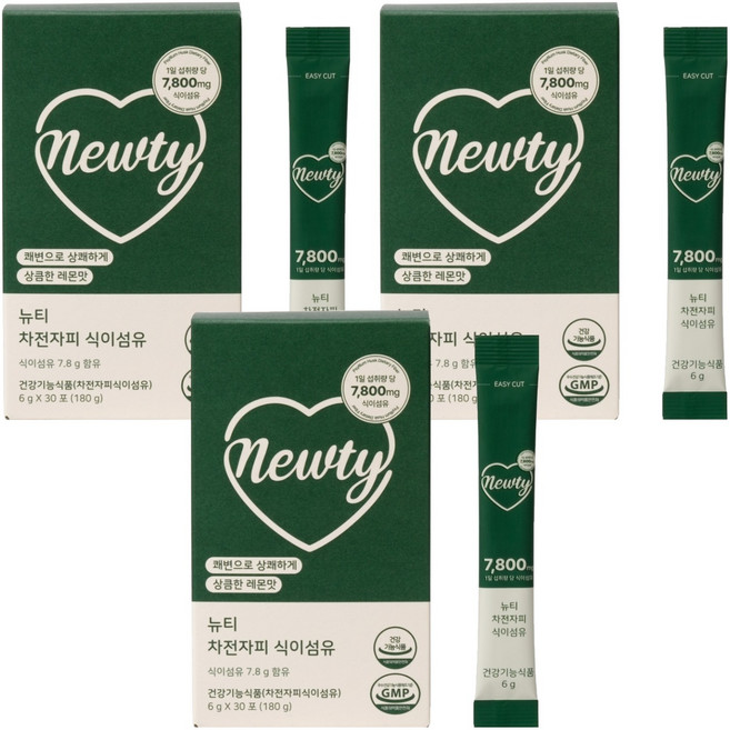 랩앤뷰티 뉴티 차전자피 식이섬유, 180g, 3개