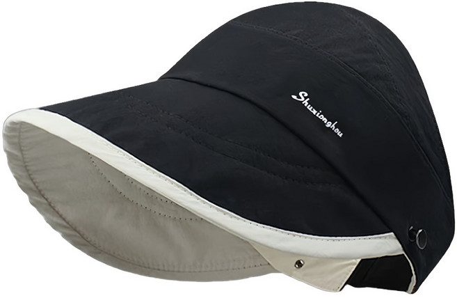 韓系撞色清涼空頂防曬帽 全面遮陽 版型挺括修飾臉型