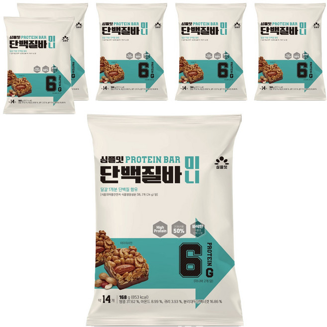 SIMPLEAT 迷你蛋白質棒 14入, 168g, 6個