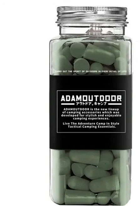 ADAMOUTDOOR 降噪隔音耳塞 軟式耳栓, 120顆, 1瓶