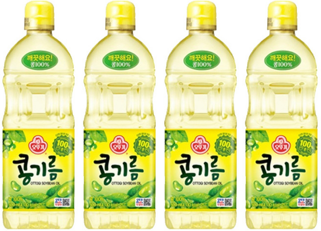 오뚜기 콩기름, 500ml, 4개
