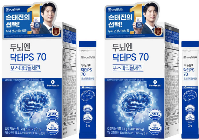 위바이옴 정품 두뇌엔 닥터PS 70 포스파티딜세린 30p, 60g, 2개