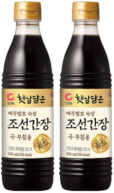 햇살담은 조선간장 골드, 500ml, 2개