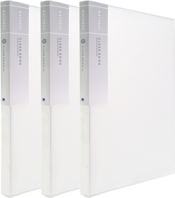 희망 고투명 크리어화일 40매입, 백색, 3개