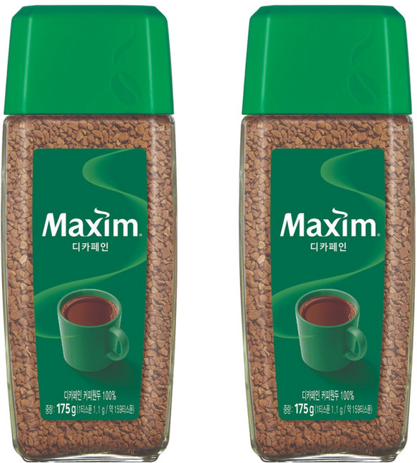 맥심 디카페인 커피원두 병, 175g, 1개입, 2개