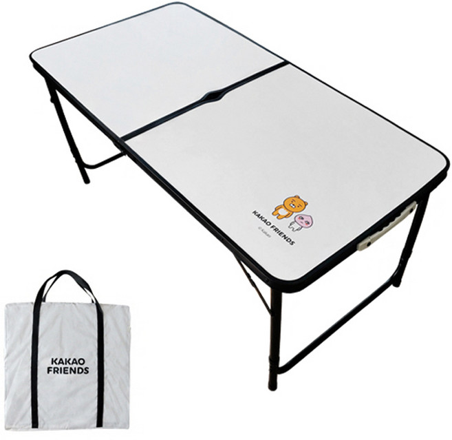 카카오프렌즈 2단 폴딩테이블 N22, 연그레이