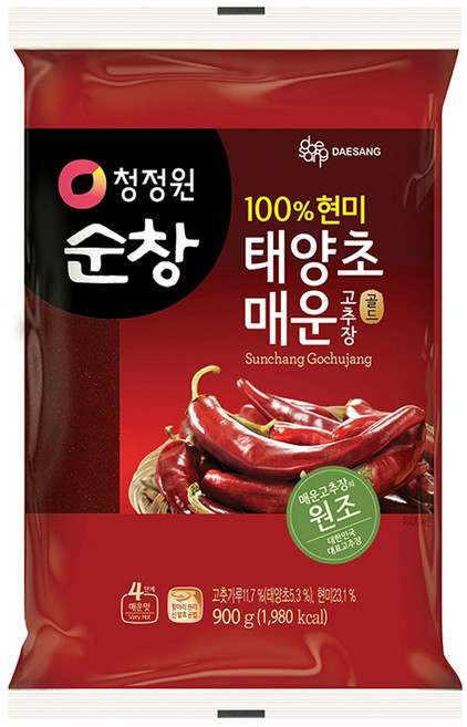 청정원 순창 태양초 매운 고추장, 900g, 1개