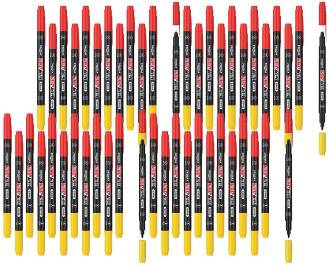 PENMAX 雙面電腦用簽字筆 紅色+黑色, 混色, 48個