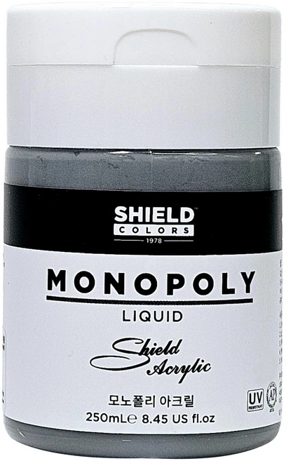쉴드 모노폴리 아크릴물감 655 Silver Grey, 250ml, 1색 - 쿠팡