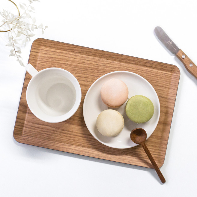 로흐야 낮은 논슬립 사각 트레이, 브라운, 1개