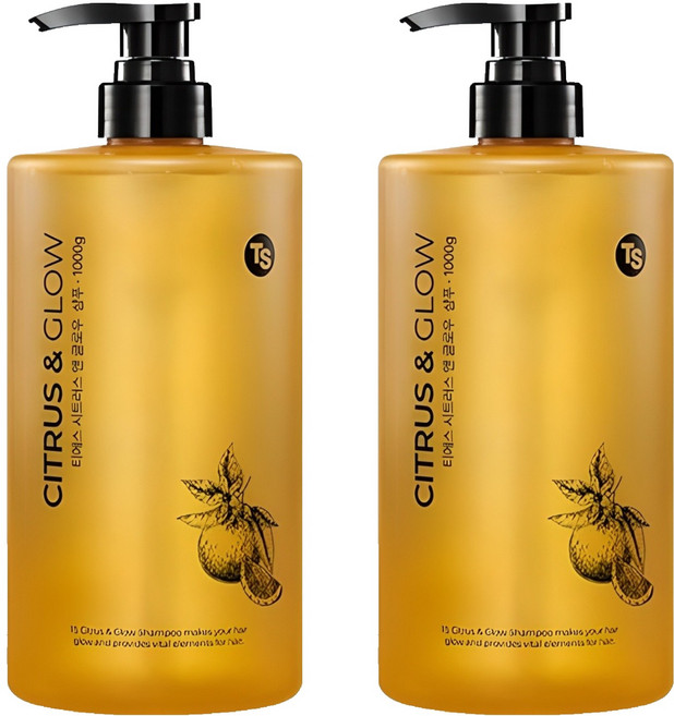 TS 시트러스 앤 글로우 샴푸, 1kg, 2개