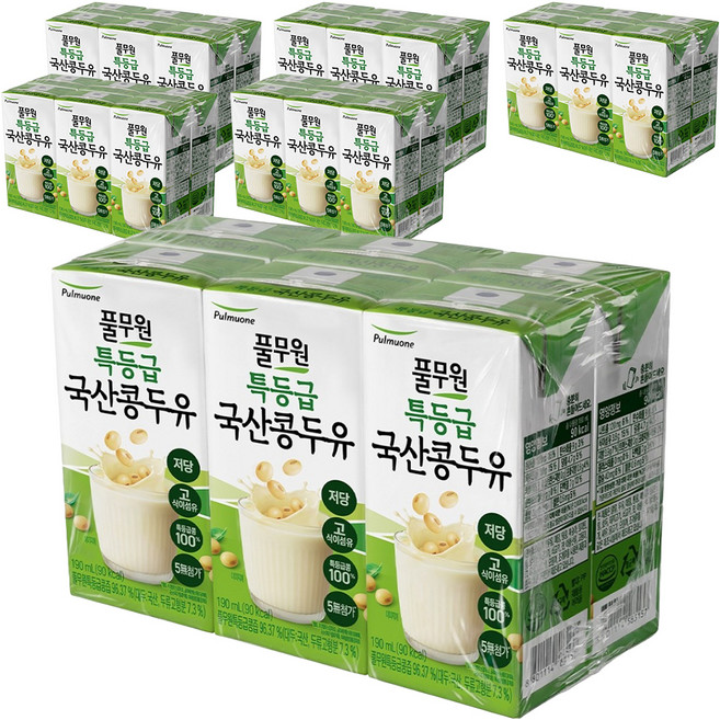풀무원 특등급 국산콩 두유, 190ml, 36개