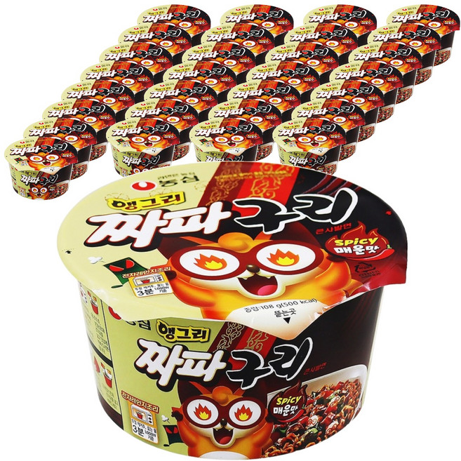 짜파구리 앵그리 큰사발면 108g, 32개