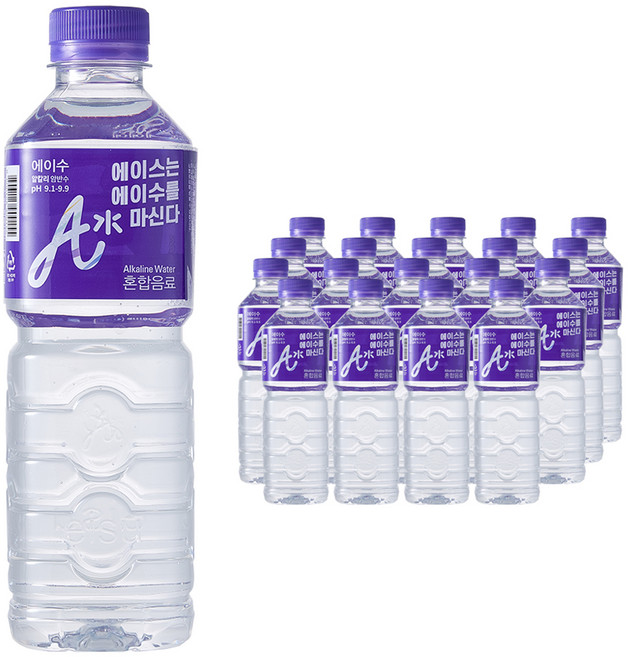 에이수 알칼리 암반수, 500ml, 20개