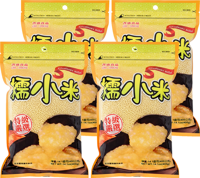CHI-SHENG 耆盛食品 糯小米, 400g, 4包