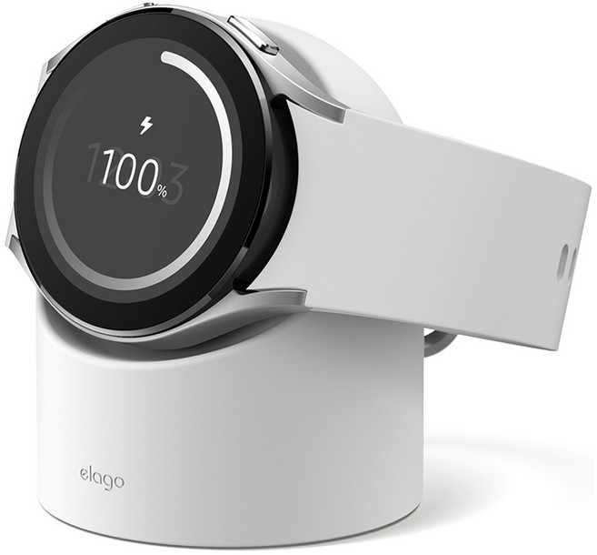 엘라고 GW2 갤럭시 워치 충전 거치대, 화이트, 1개