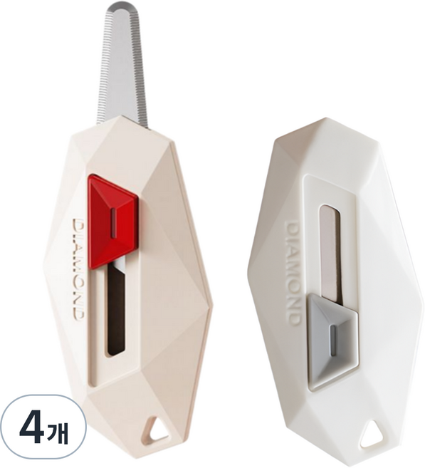 봄아리 언박싱 미니 자석 택배칼 2종, 크림 + 화이트, 4개